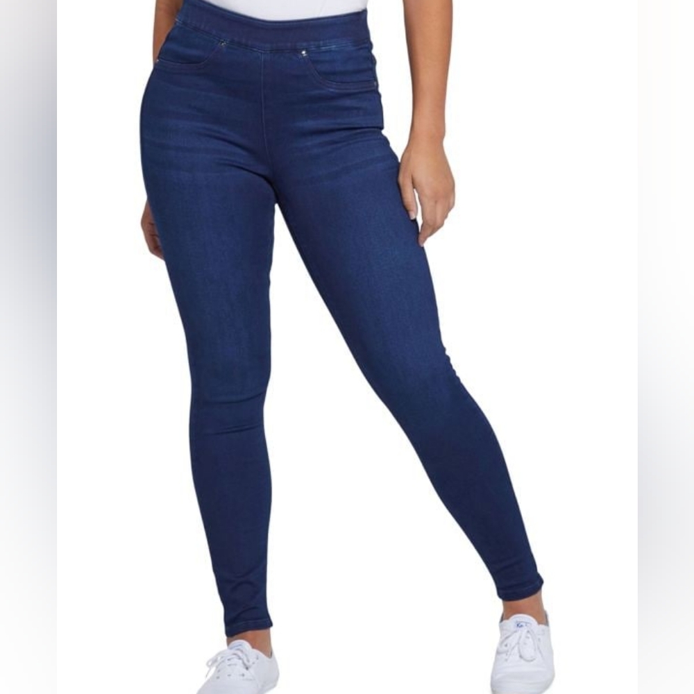 REDUCED - 7 For All Mankind Skinny Dark Wash Blue Pull On Comfort Jegging Large